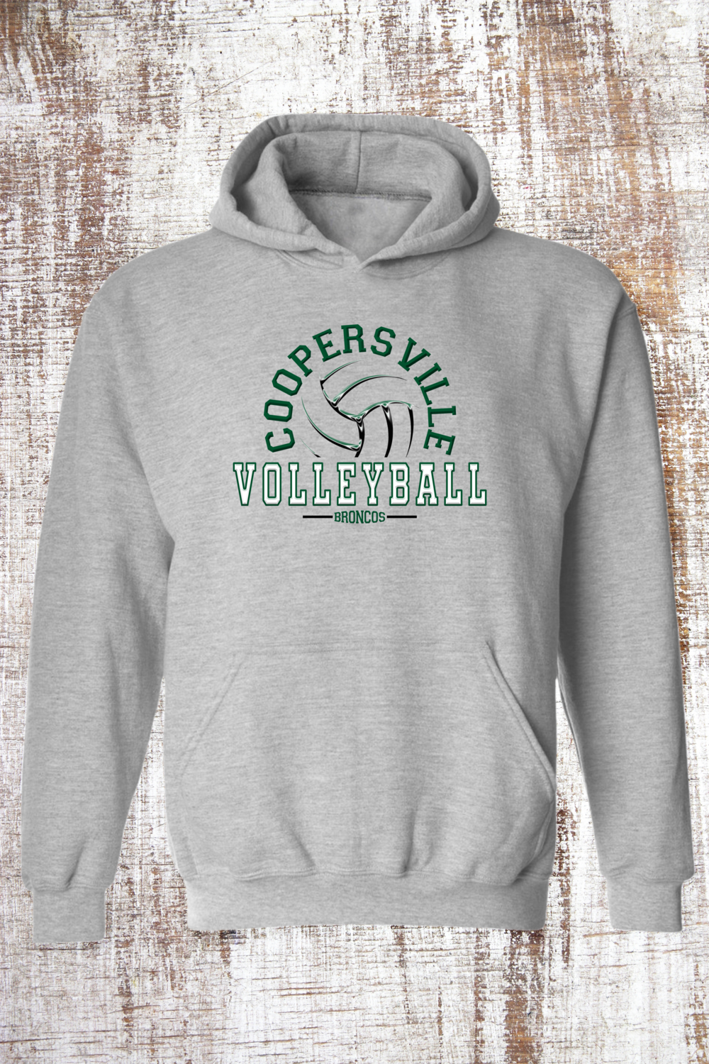 Volleyball Watercolor Sweatshirt - hooded and crewneck, Color: Sport Grey, Sweatshirt Style: Hooded