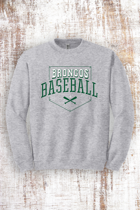 Broncos 2-tone Baseball Sweatshirt - hooded and crew