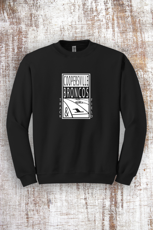 Broncos Rectangle Track Sweatshirt - hooded and crew