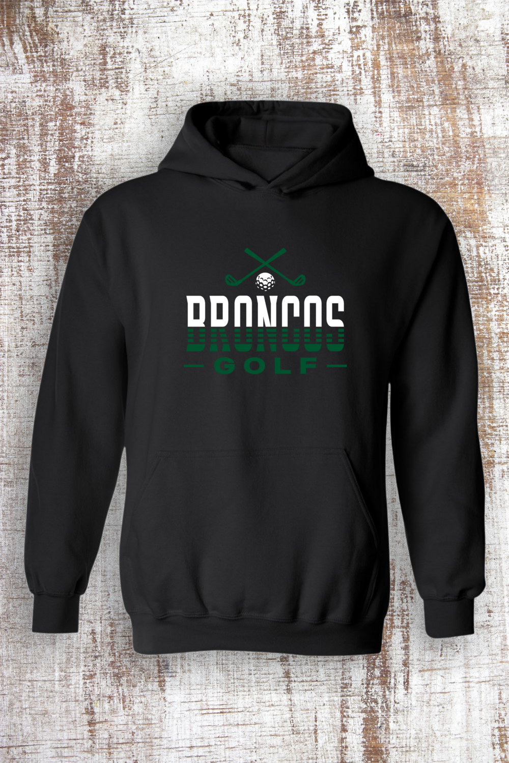 Coopersville Broncos Golf Team Sweatshirt, Color: black, Sweatshirt Style: Hooded