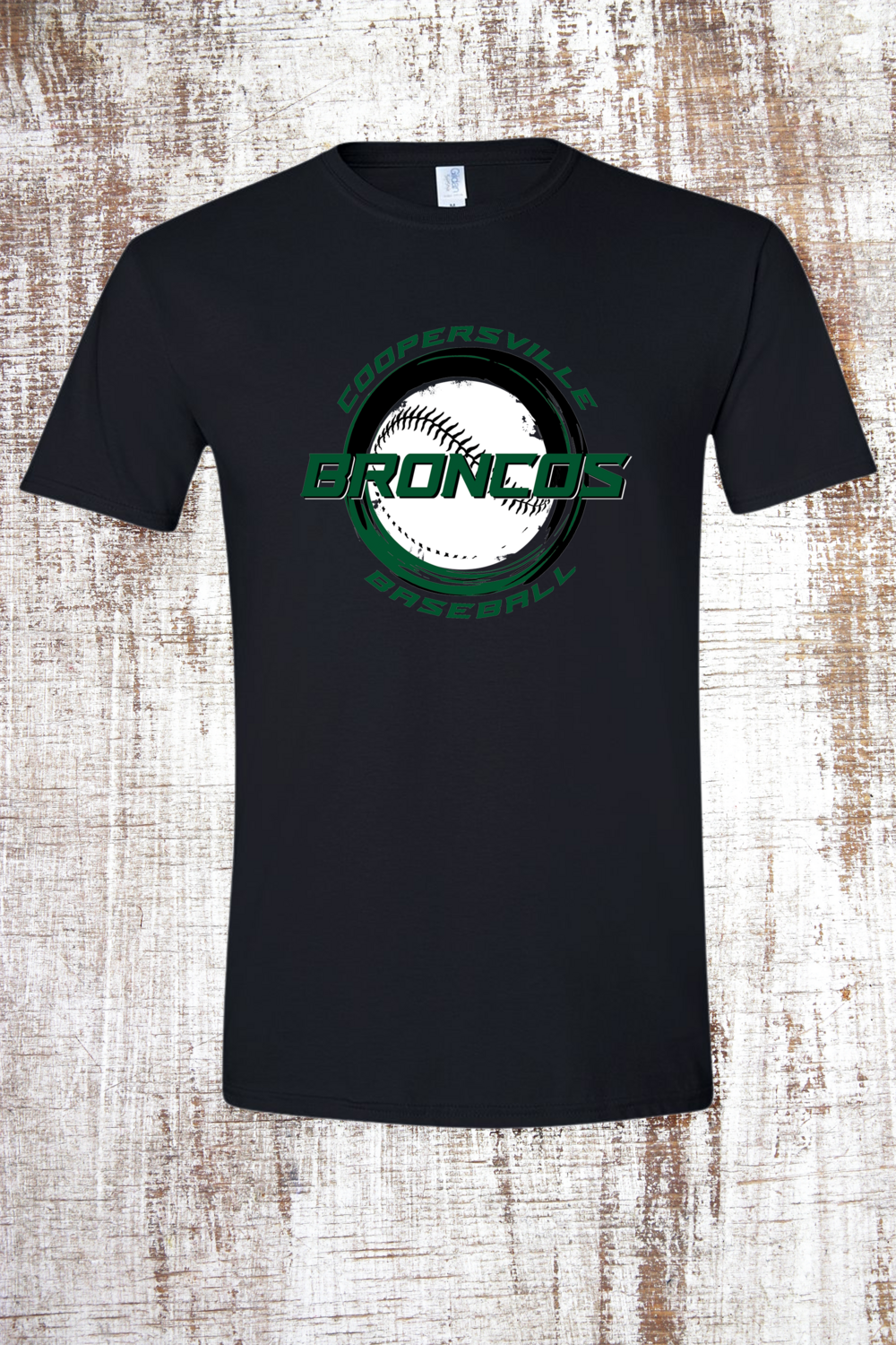 Broncos Edgy Baseball Short Sleeve T-Shirt, Color: Black