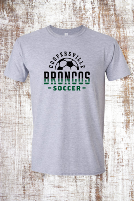 Coopersville Bronco Soccer Slats Short Sleeve T-Shirt