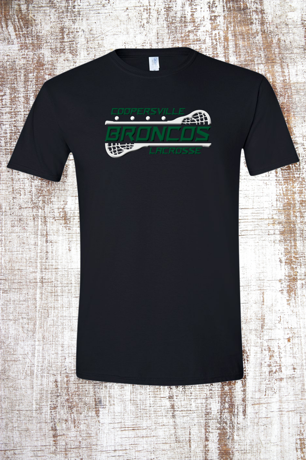 Coopersville Lacrosse Sticks Short Sleeve T-Shirt, Color: Black