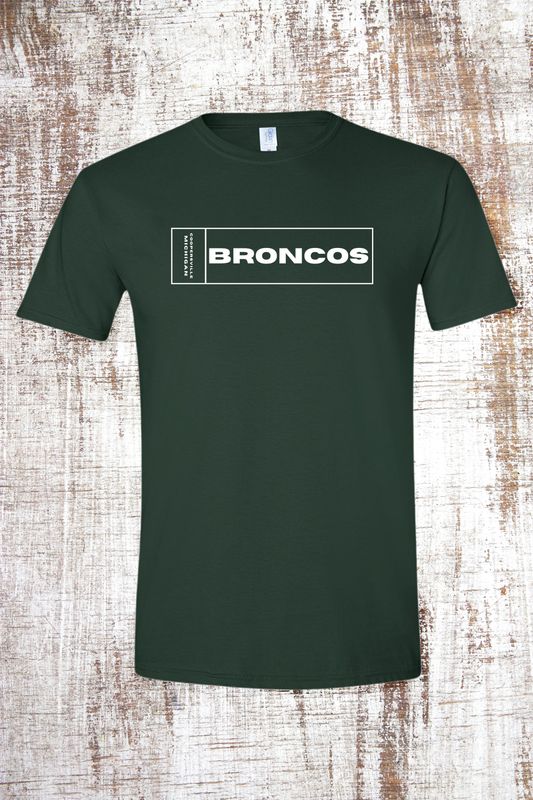 2-sided Coopersville Michigan Broncos Short Sleeve T-Shirt