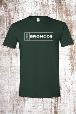2-sided Coopersville Michigan Broncos Short Sleeve T-Shirt