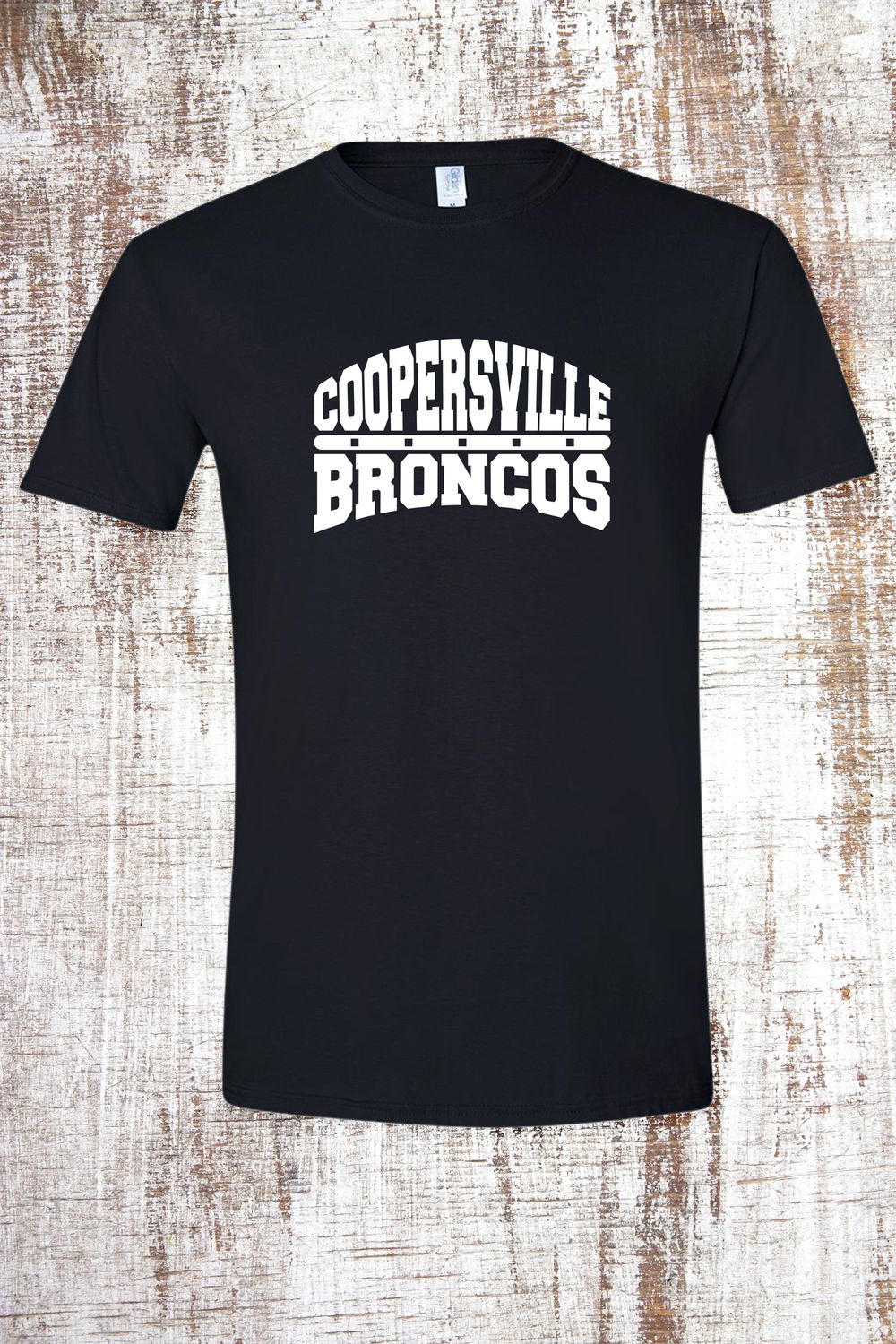 Curved Broncos Short Sleeve T-Shirt, Color: Black