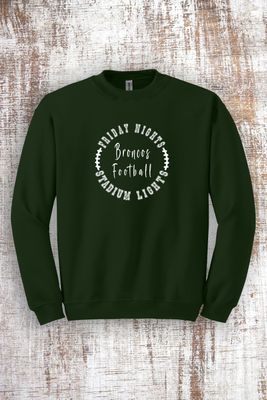 Friday Nights Stadium Lights Football Sweatshirt - hooded and crew