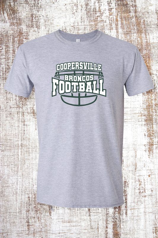 Coopersville Football Helmet Short Sleeve T-Shirt