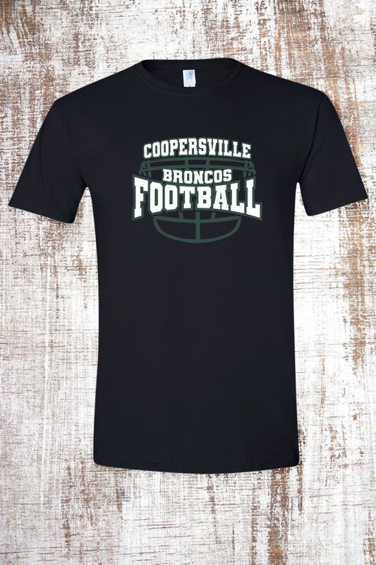 Coopersville Football Helmet Short Sleeve T-Shirt