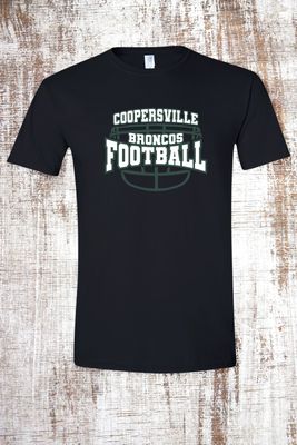 Coopersville Football Helmet Short Sleeve T-Shirt