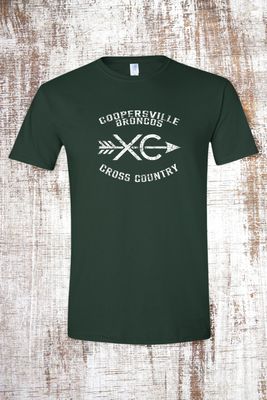 Distressed Broncos Cross Country Short Sleeve T-Shirt