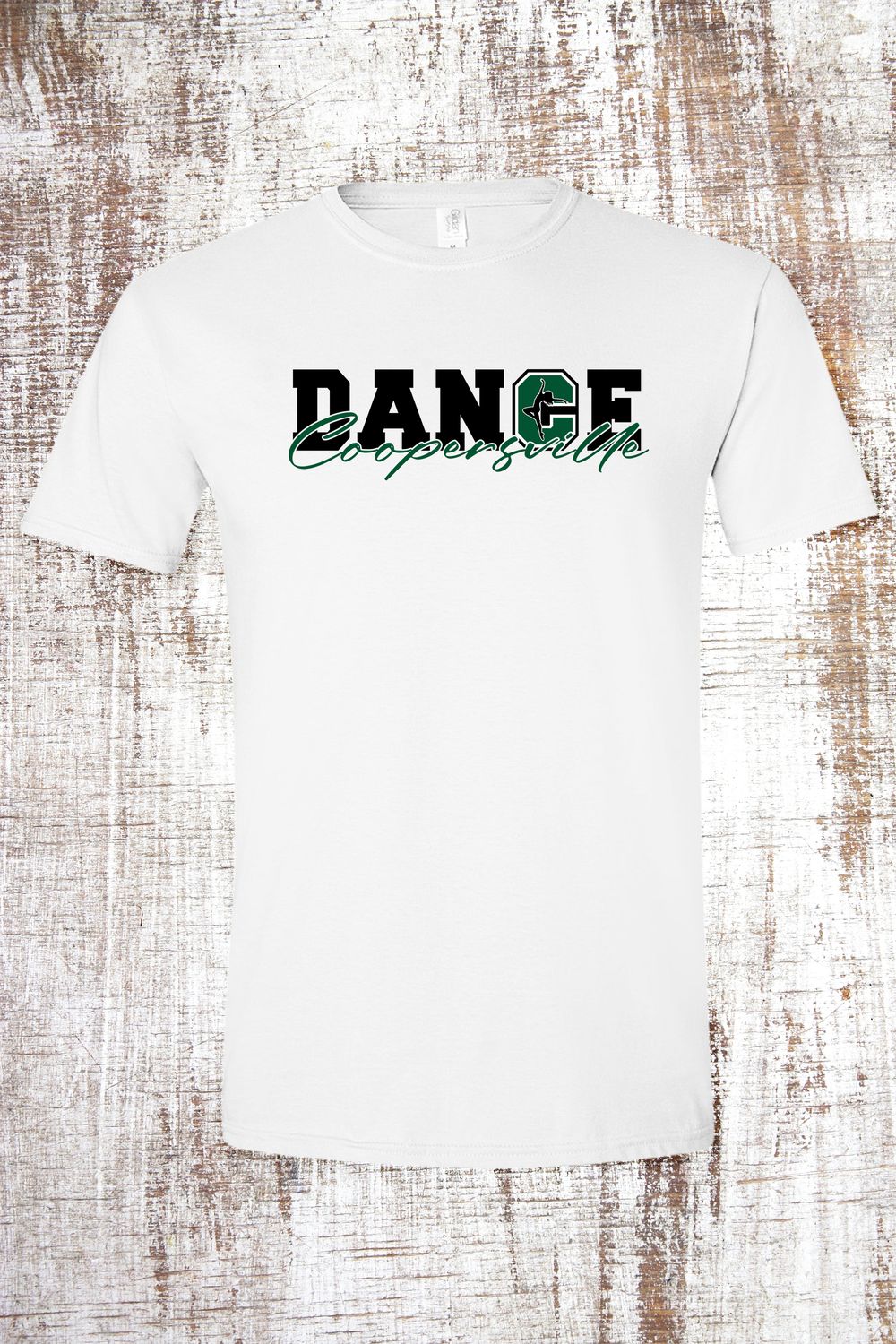 Dance Team Script Short Sleeve T-Shirt, Color: White