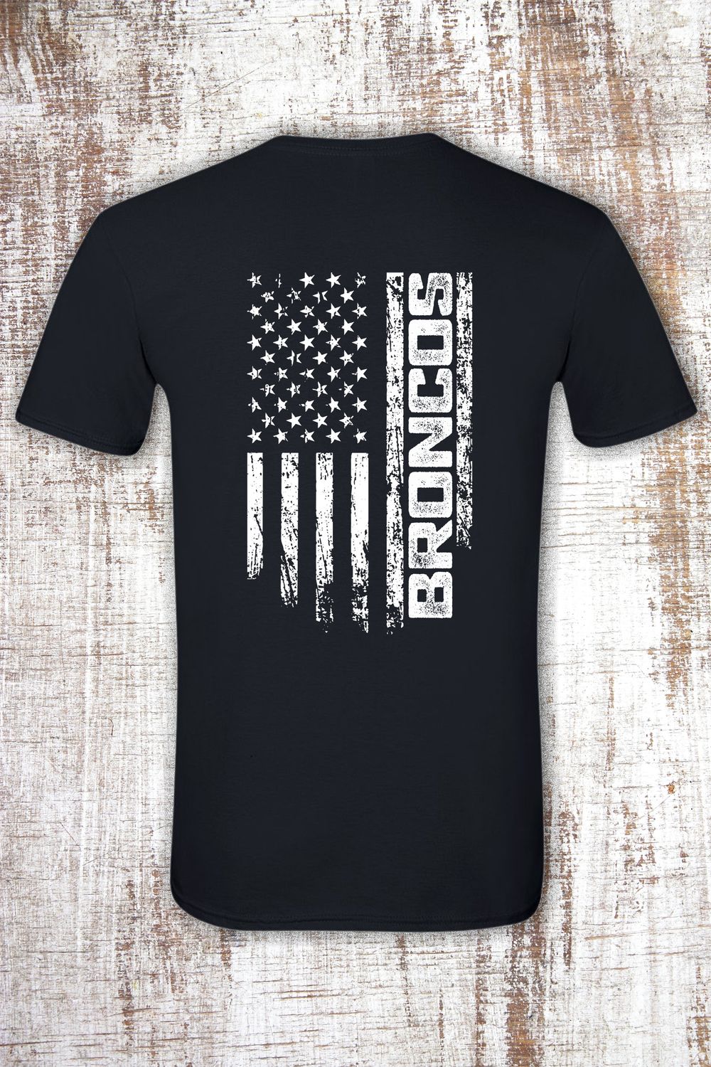 American Flag Short Sleeve T-Shirt, Color: Black