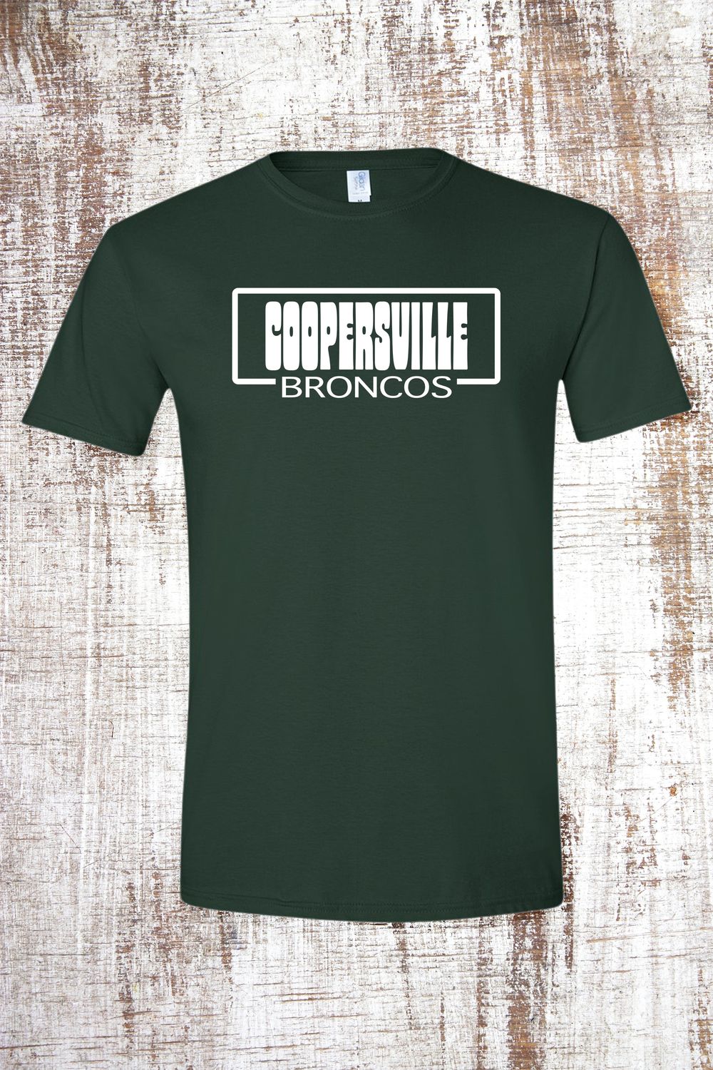 Balloon Font Short Sleeve T-Shirt, Color: Forest Green