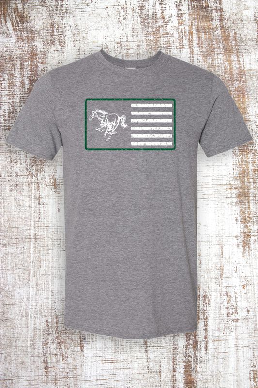 Bronco and Stripes Short Sleeve T-Shirt
