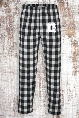 Black and White Buffalo Plaid Flannel Lounge Pants