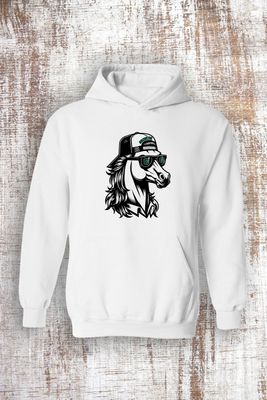 Youth Unisex Mullet Bronco Sweatshirt - hooded and crew
