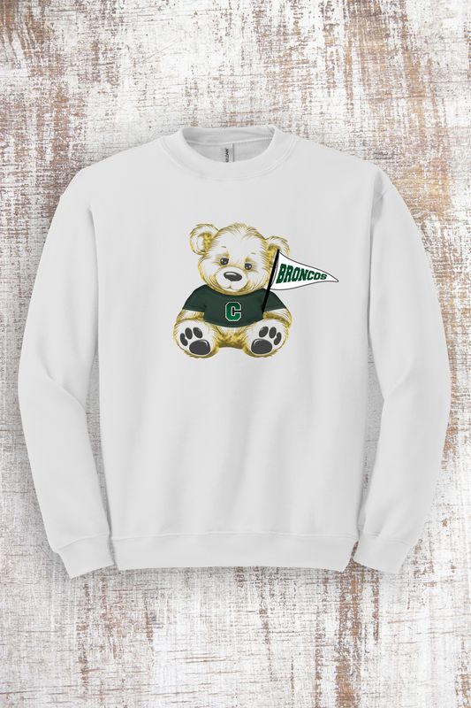 Broncos Teddy Bear Sweatshirt - hooded and crew