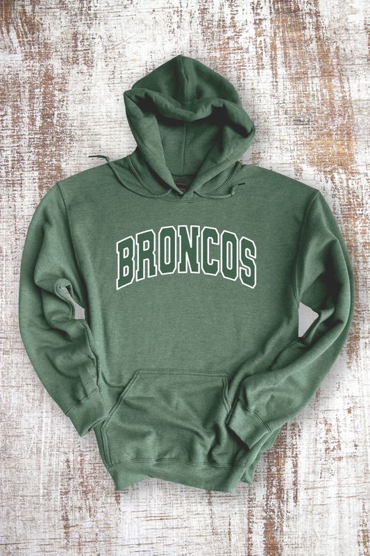 GLITTER Traditional Broncos Sweatshirt - hooded and crew