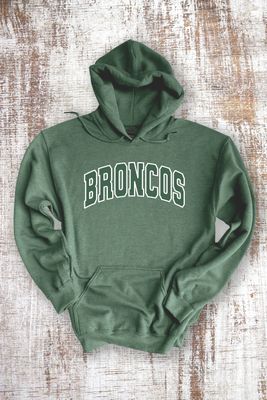 GLITTER Traditional Broncos Sweatshirt - hooded and crew