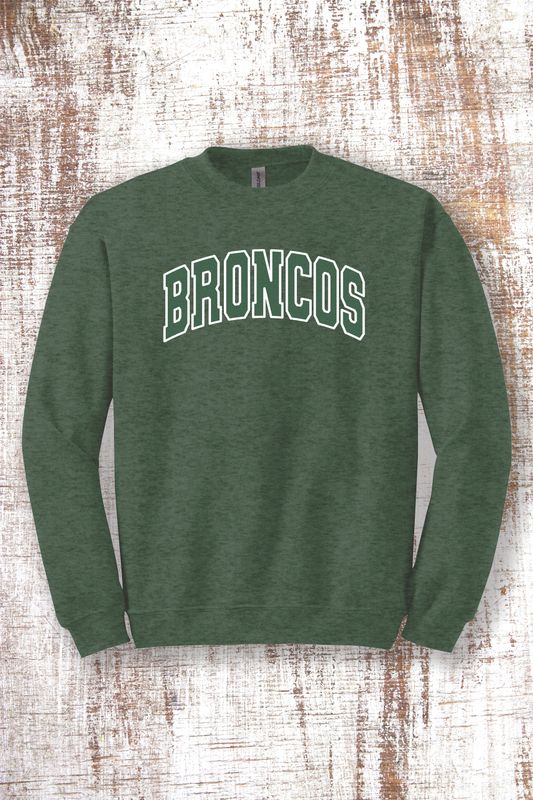 GLITTER Traditional Broncos Sweatshirt - hooded and crew