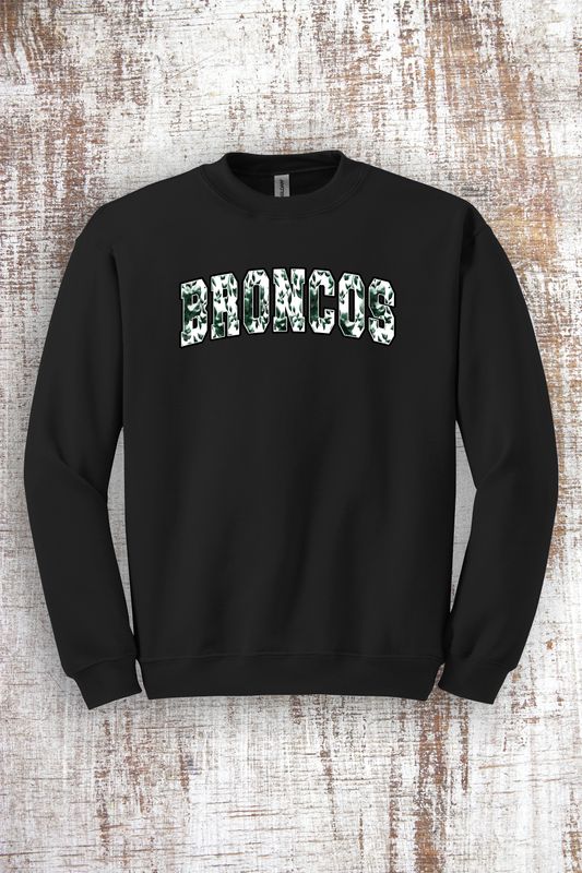 Floral Broncos Sweatshirt - hooded and crew