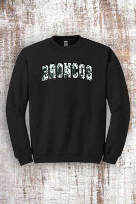 Floral Broncos Sweatshirt - hooded and crew