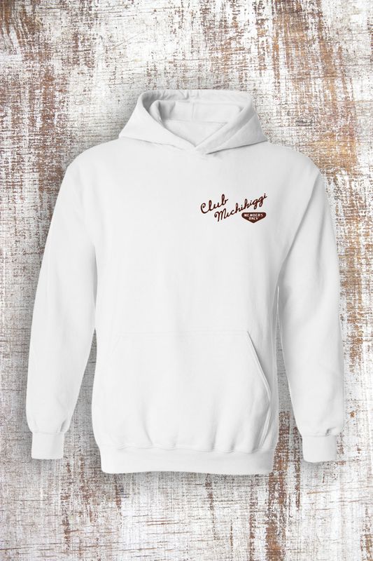 2 sided (front and back) Vintage Club Michihiggi Members Only Hoodie