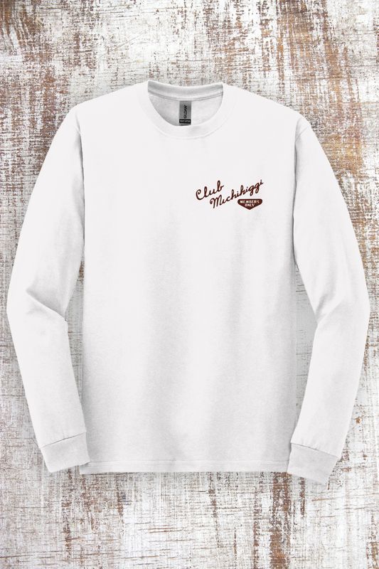2 sided (front and back) Vintage Club Michihiggi Members Only Long Sleeve T-Shirt