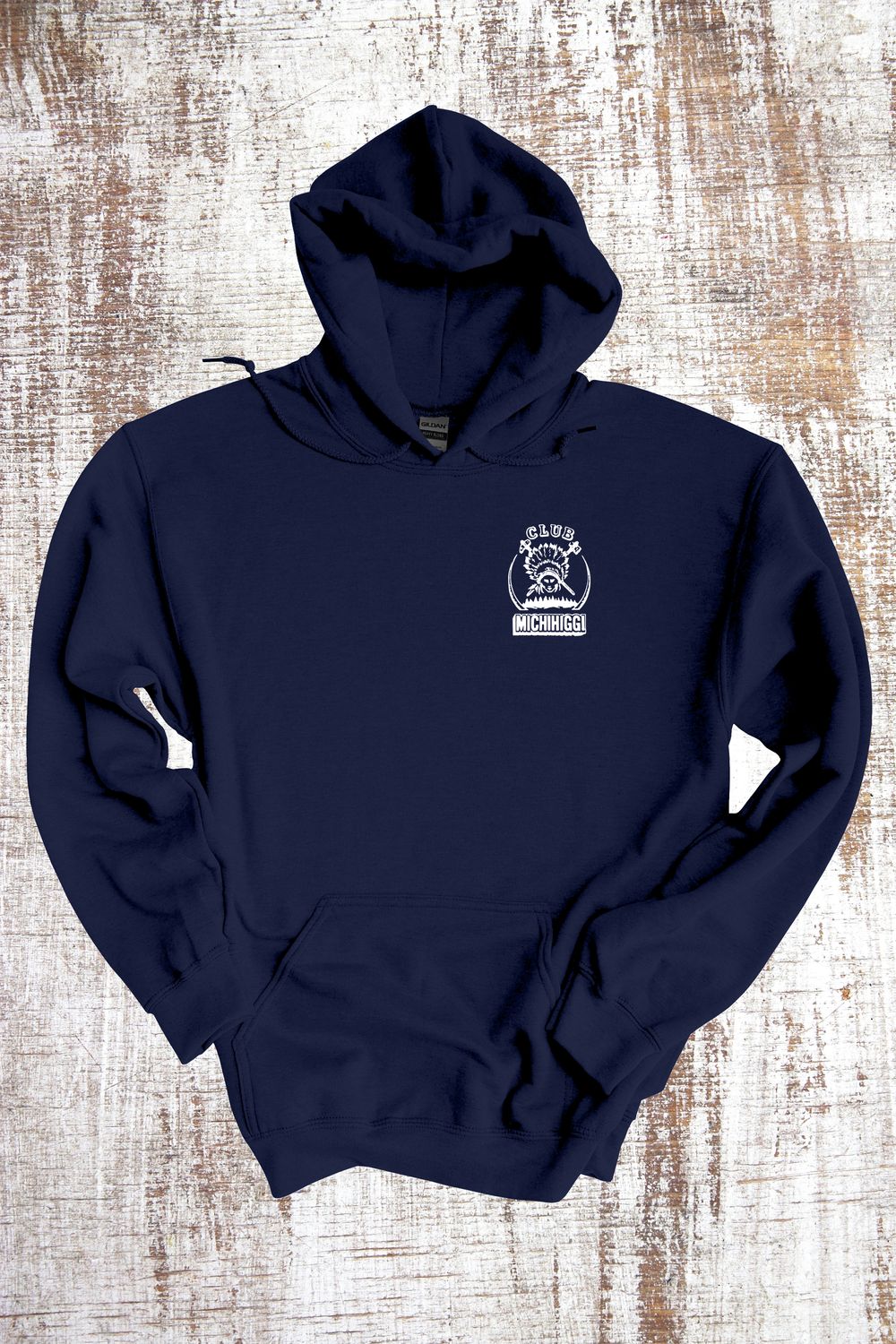 YOUTH - 2 sided (front and back) Club Michihiggi Original 1955 Hoodie, Color: Navy