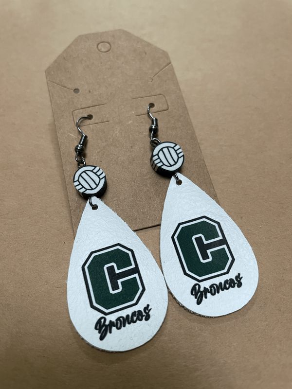 Sports C Broncos Earrings