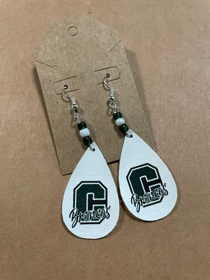Beaded C Broncos Earrings
