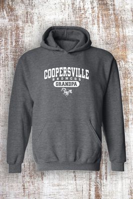 Coopersville Broncos CUSTOM NAME Sweatshirt - Grandparents, Parents, etc. - hooded and crew