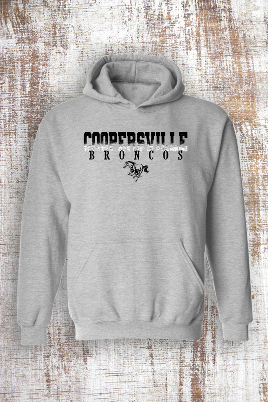 Western Coopersville Broncos Sweatshirt - hooded and crew