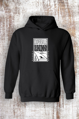 Broncos Rectangle Track Sweatshirt - hooded and crew