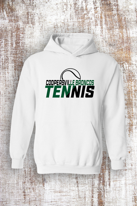 Tennis Slant Sweatshirt -  Hooded and Crew