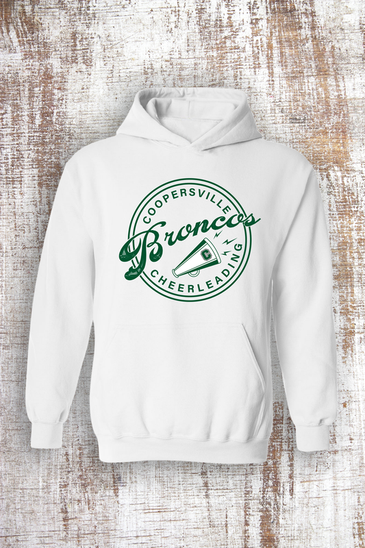 Broncos Circle Cheer Hooded and Crew Sweatshirt