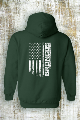 American Flag Sweatshirt - hooded and crew