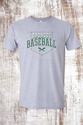 Broncos 2-Tone Baseball Short Sleeve T-Shirt