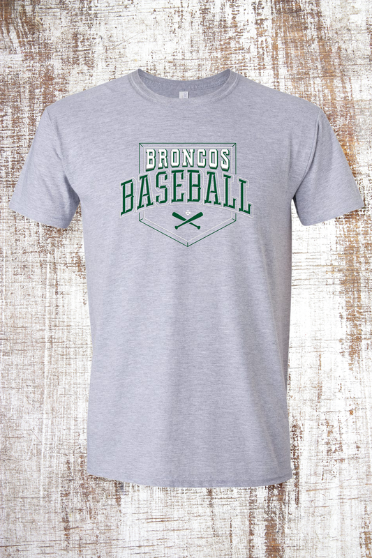 Broncos 2-Tone Baseball Short Sleeve T-Shirt