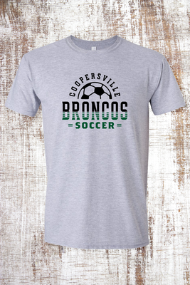 Coopersville Bronco Soccer Slats Short Sleeve T-Shirt