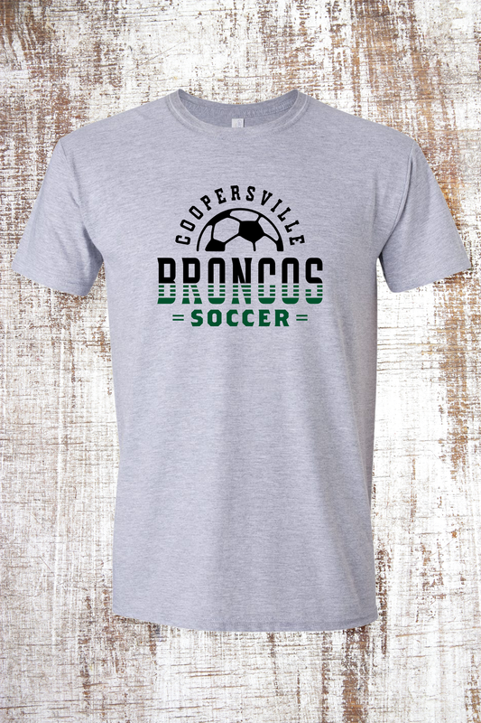 Coopersville Bronco Soccer Slats Short Sleeve T-Shirt