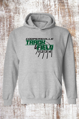 Coopersville Track and Field Sweatshirt - hooded and crew