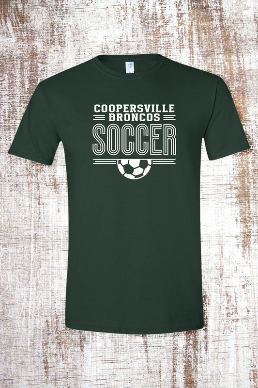 Coopersville Broncos Loopy Soccer Short Sleeve T-Shirt
