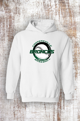 Broncos Edgy Baseball Sweatshirt - hooded and crew