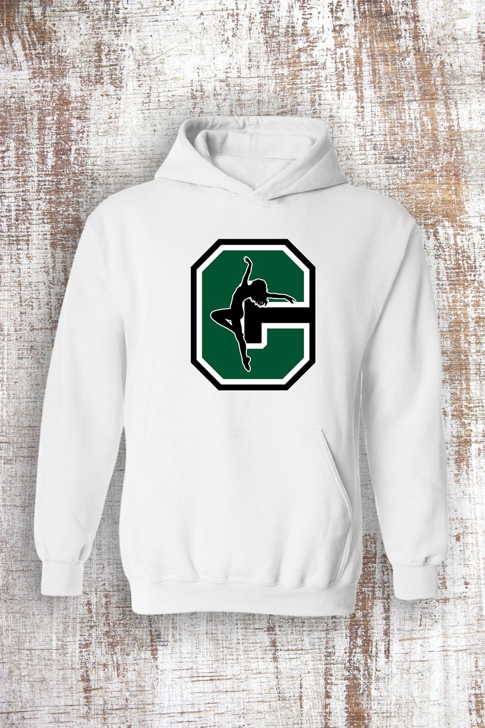 Dance Team Logo Sweatshirt - hooded and crew, Color: White, Sweatshirt Style: Hooded