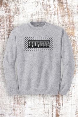 Broncos Diamond Plate Sweatshirt - hooded and crew
