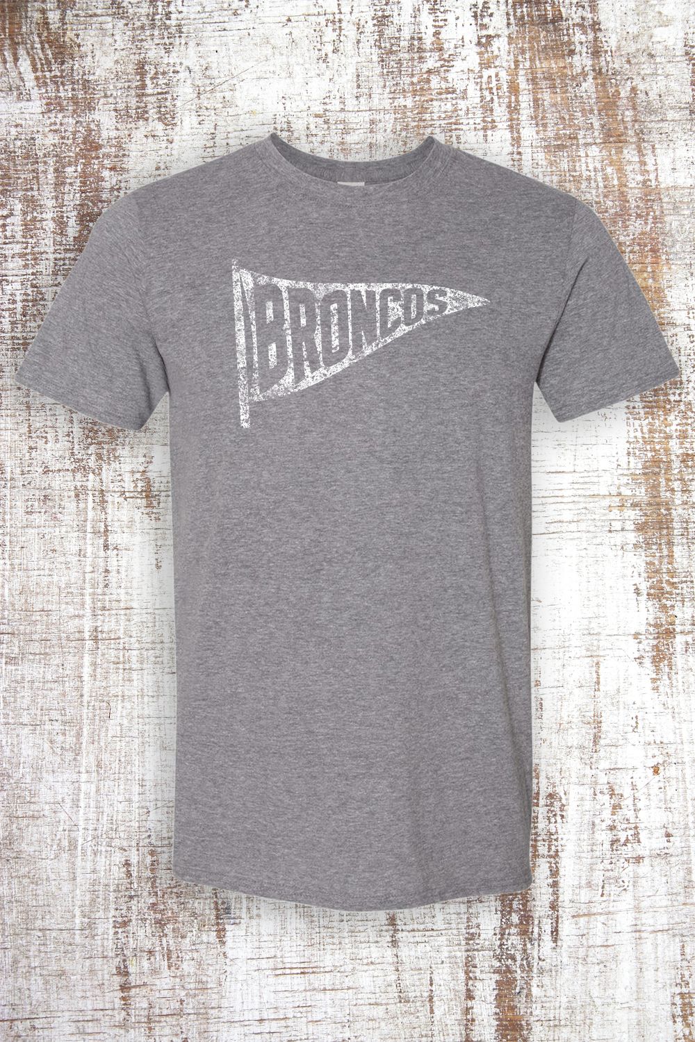 Broncos Vintage Pendant Short Sleeve T-Shirt, Color: Graphite Heather