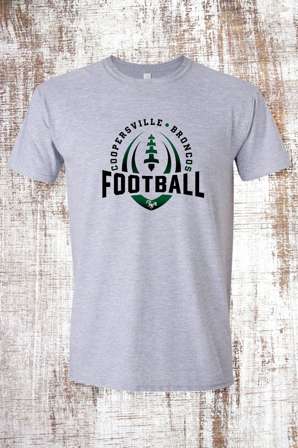 Gradient Football Short Sleeve T-Shirt, Color: Sport Grey