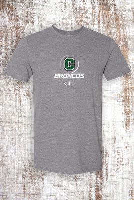 Coopersville Broncos Sphere Football Short Sleeve T-shirt